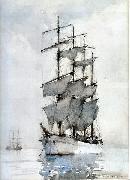 Henry Scott Tuke Four Masted Barque oil painting